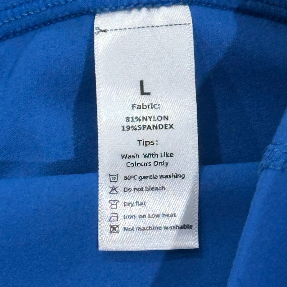 New Running Girl Women's Leggings Size L High Waisted Buttery Soft Deep Blue - Picture 9 of 9
